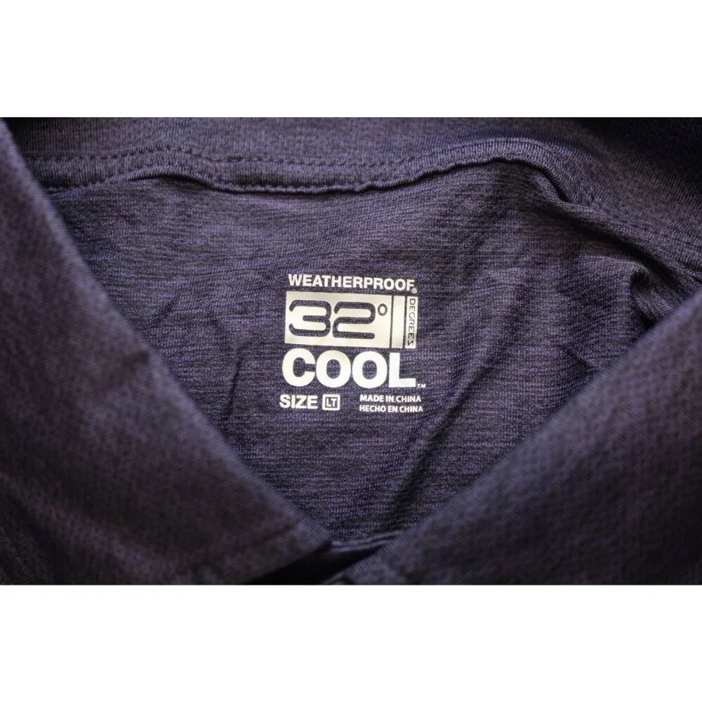 Weatherproof men's 32‎ Degrees Cool heather purple short sleeve polo shirt